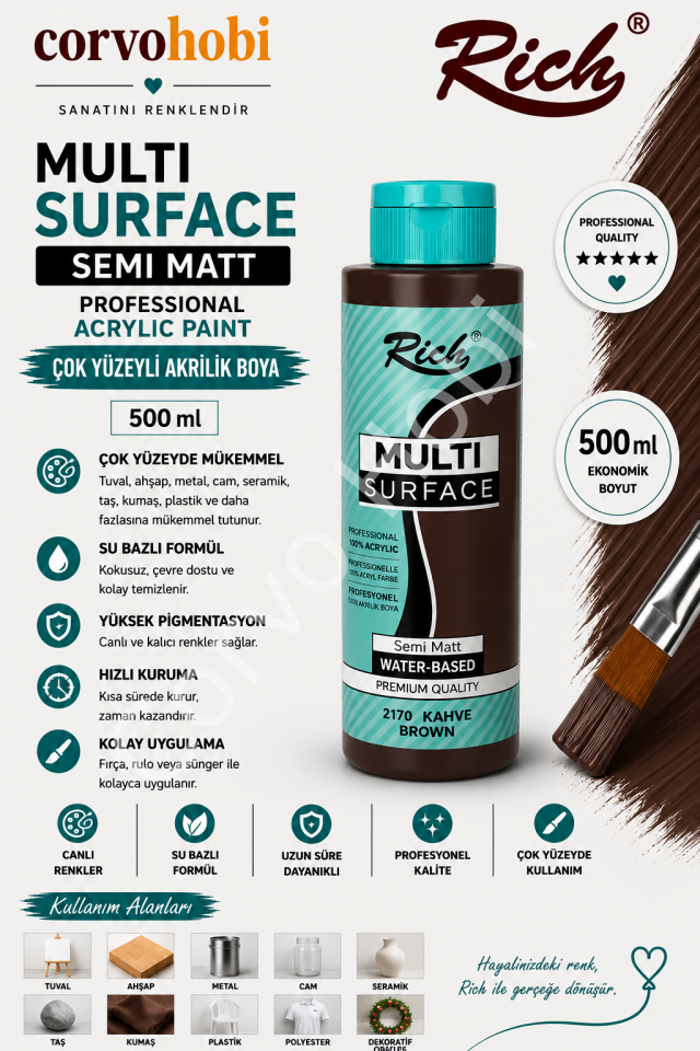 RİCH MULTI SURFACE 500 CC KAHVE