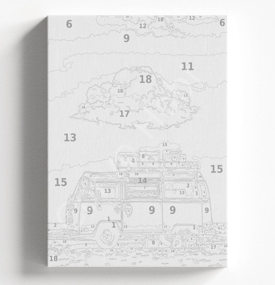 MAVİ KAMP DENİZ - SAYILARLA BOYAMA SETİ