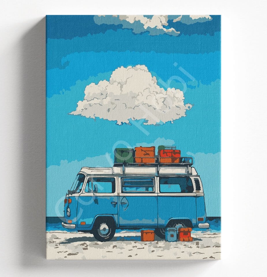 MAVİ KAMP DENİZ - SAYILARLA BOYAMA SETİ