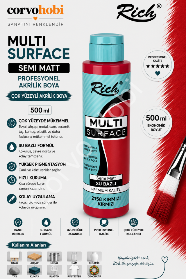 RİCH MULTI SURFACE 500 CC KIRMIZI