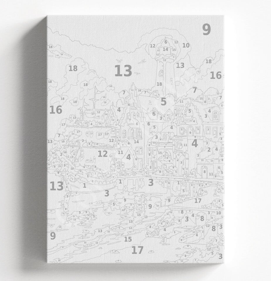 LİMAN MANZARA - SAYILARLA BOYAMA SETİ