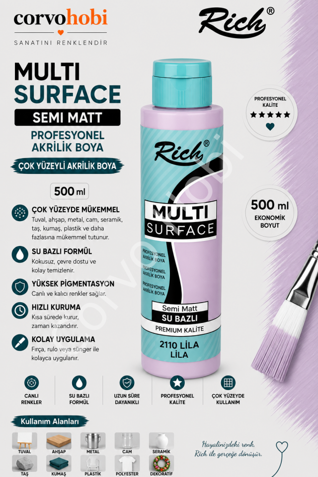 RİCH MULTI SURFACE 500 CC LİLA