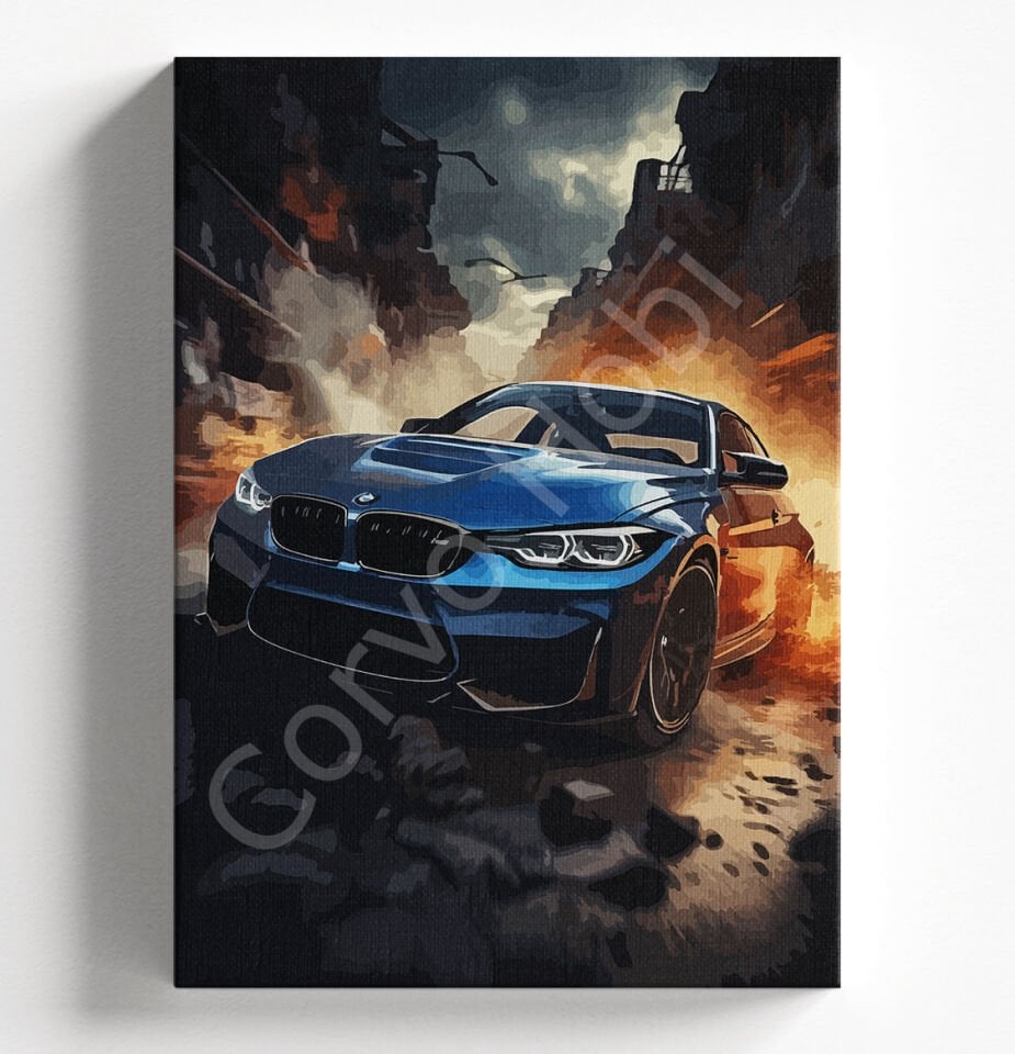 MAVİ ARABA - SAYILARLA BOYAMA SET