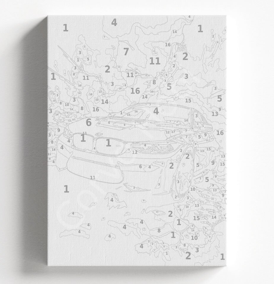 MAVİ ARABA - SAYILARLA BOYAMA SET