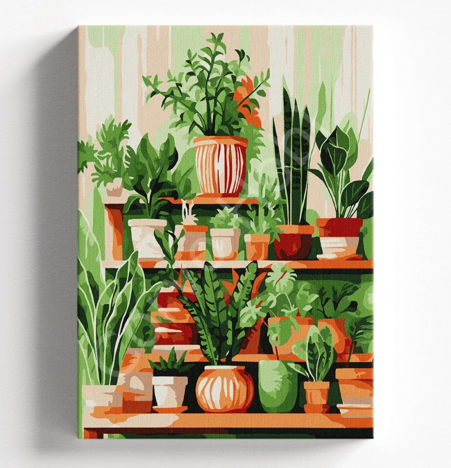 ÇİÇEK RAF - SAYILARAL BOYAMA SETİ