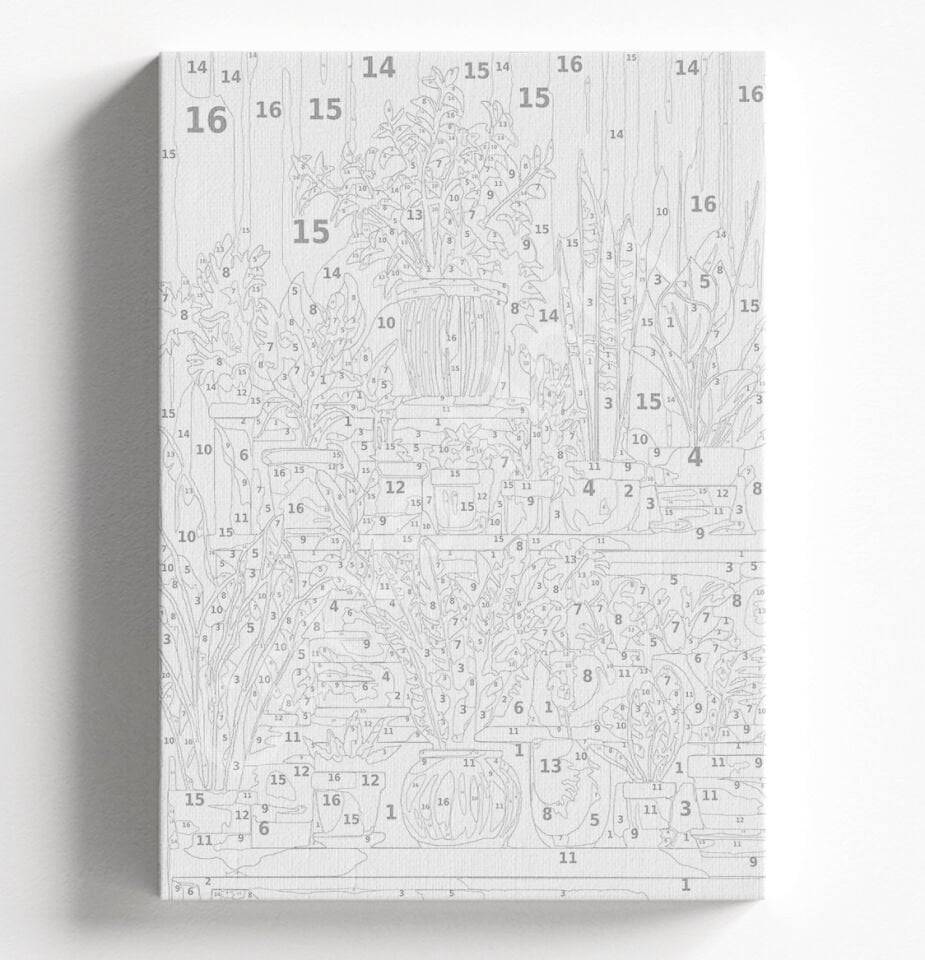 ÇİÇEK RAF - SAYILARAL BOYAMA SETİ