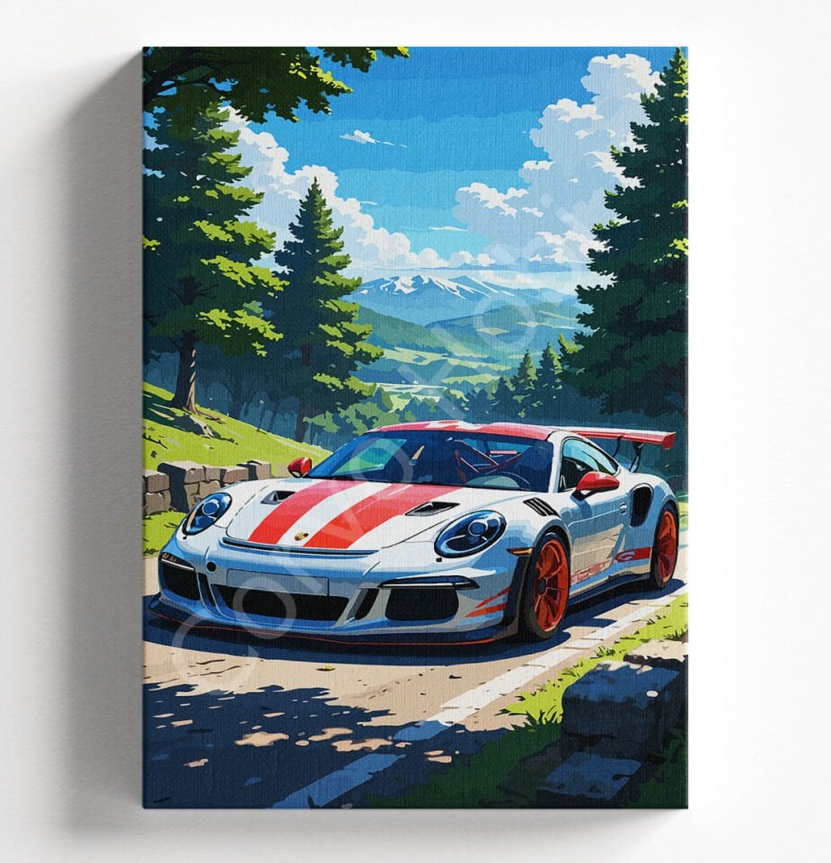 BEYAZ ARABA - SAYILARLA BOYAMA SETİ