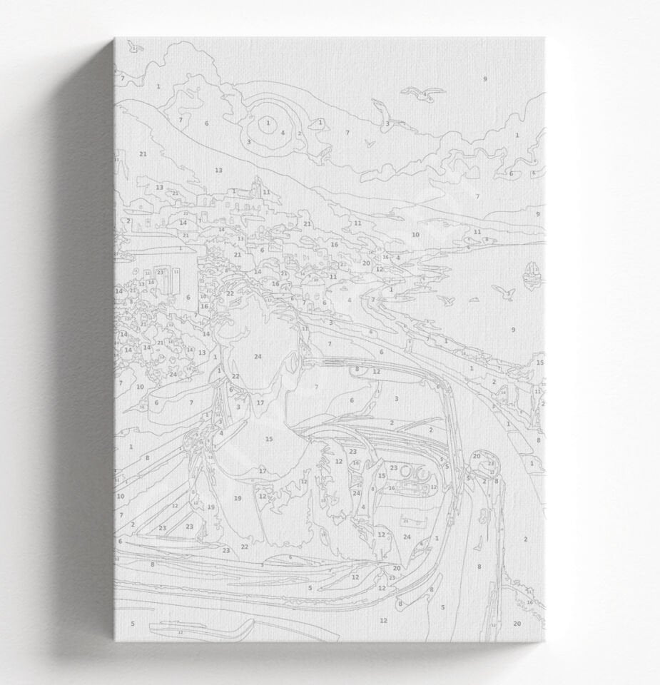 PEMBE KADIN - SAYILARLA BOYAMA SETİ