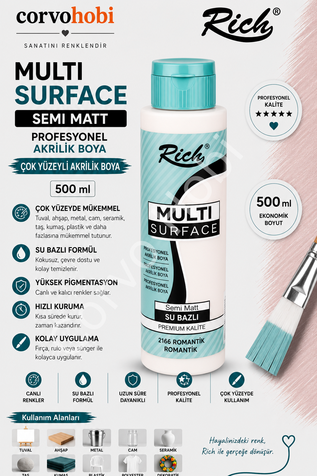 RİCH MULTI SURFACE 500 CC ROMANTİK