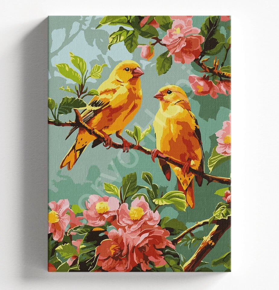 SARI KANARYA - SAYILARLA BOYAMA SETİ