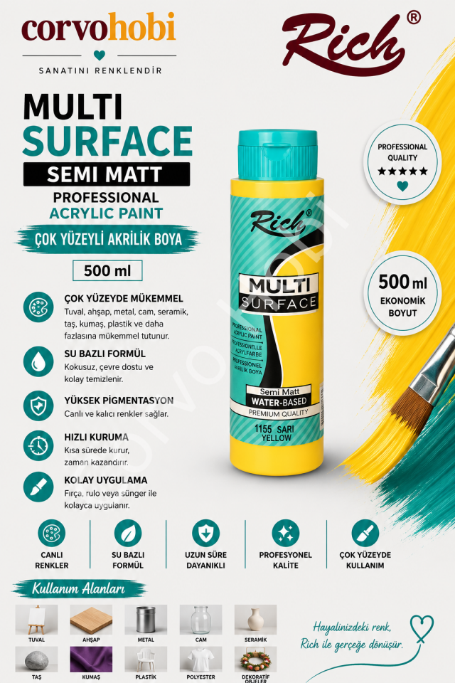 RİCH MULTI SURFACE 500 CC SARI