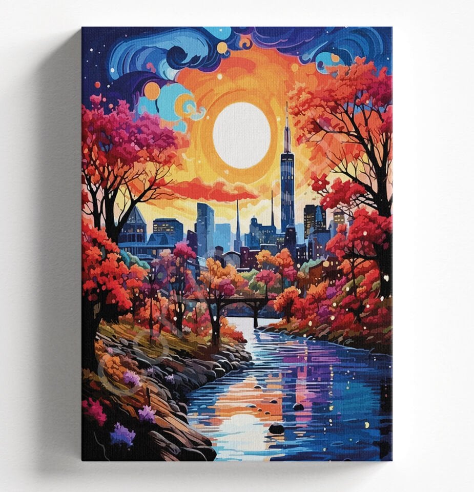 RENKLİ AY ŞEHİR - SAYILARLA BOYAMA SETİ