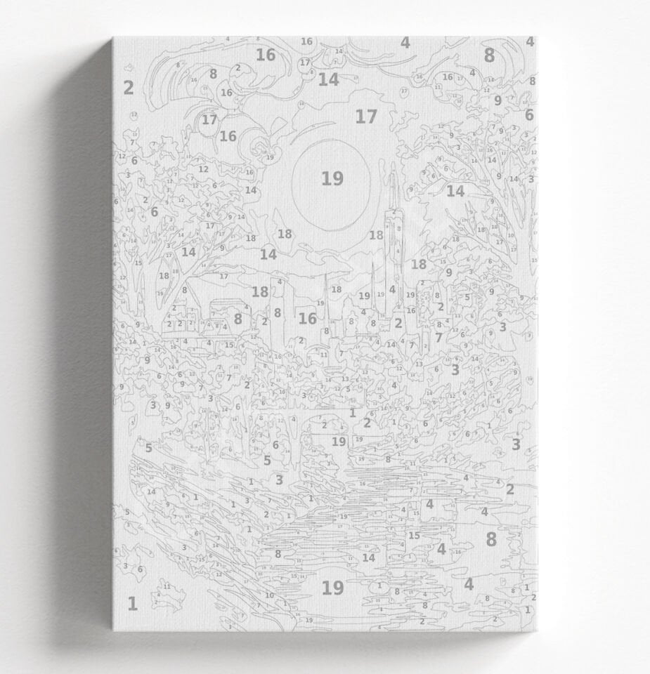 RENKLİ AY ŞEHİR - SAYILARLA BOYAMA SETİ