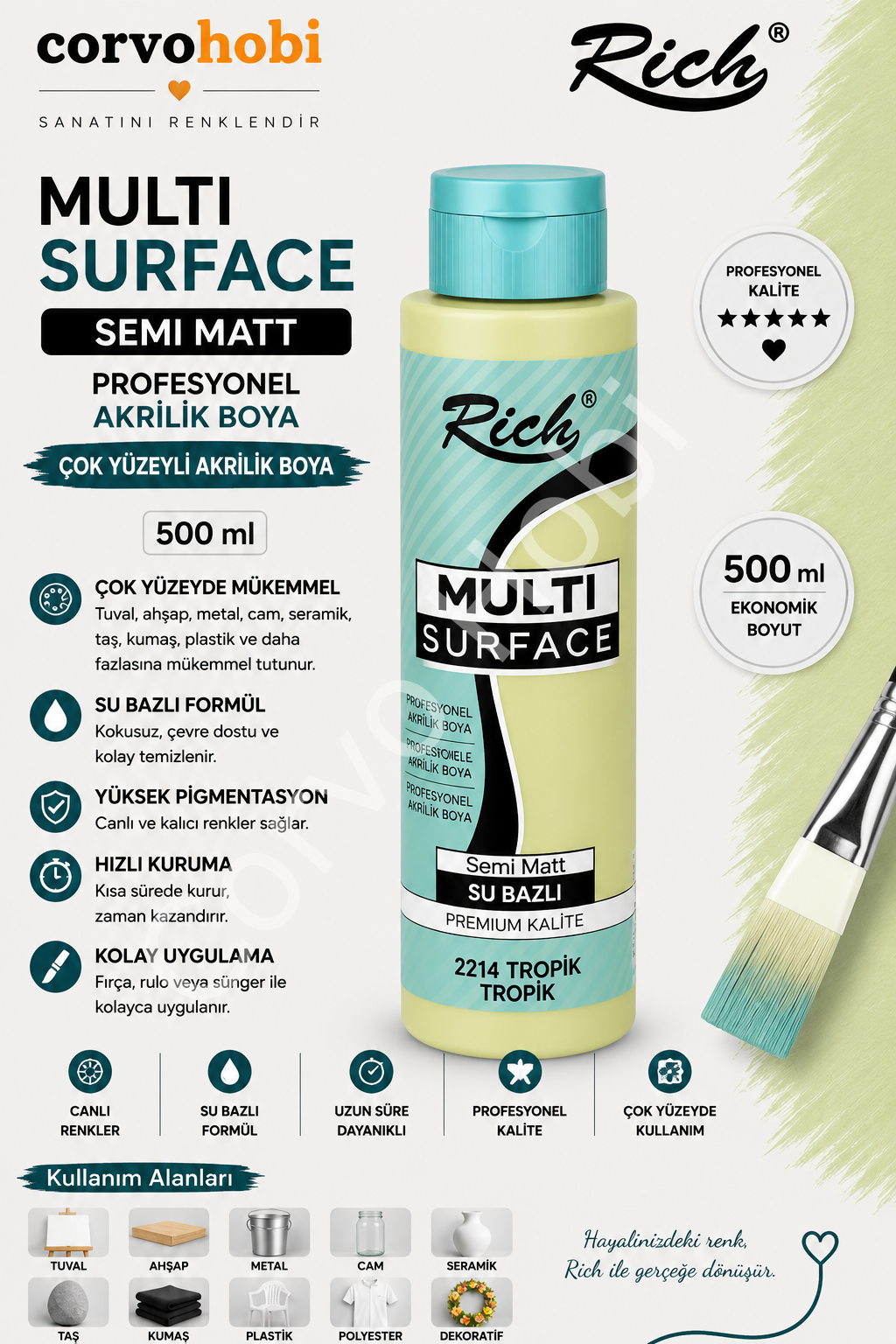 RİCH MULTI SURFACE 500 CC TROPİK