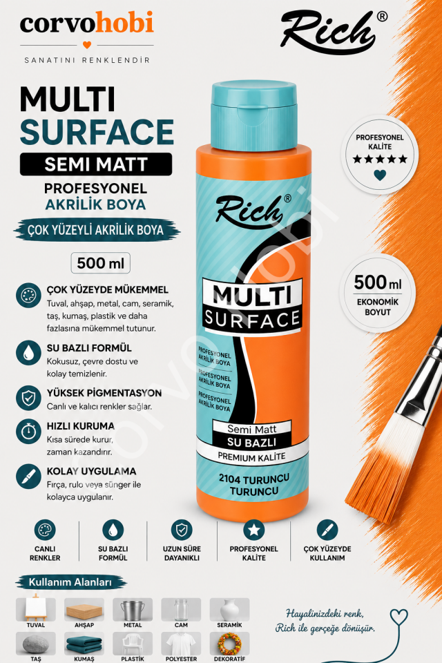 RİCH MULTI SURFACE 500 CC TURUNCU