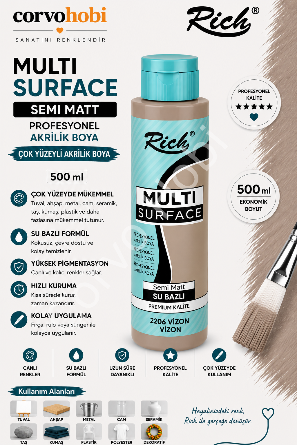 RİCH MULTI SURFACE 500 CC VİZON