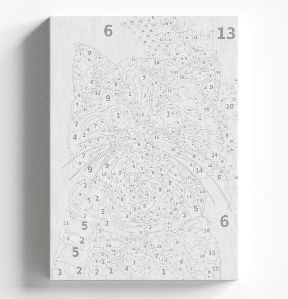 ŞEKERCİ KEDİ - SAYILARLA BOYAMA SETİ