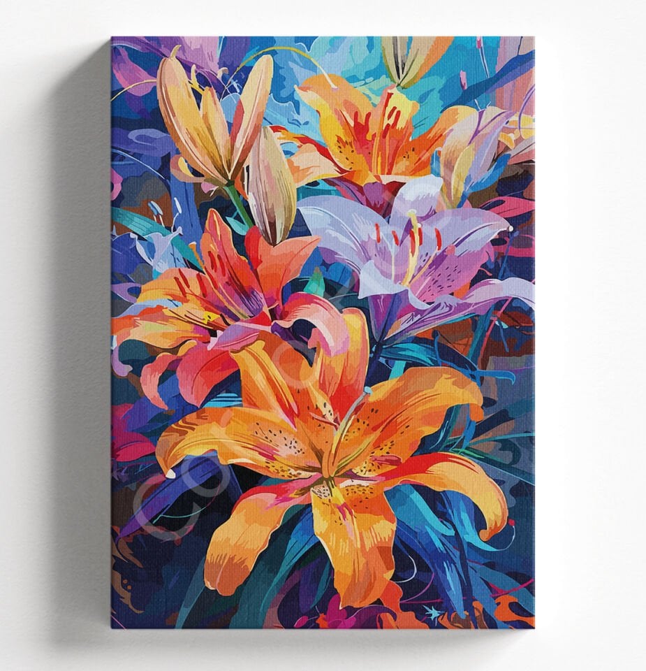 RENKLİ LİLYUM - SAYILARLA BOYAMA SETİ