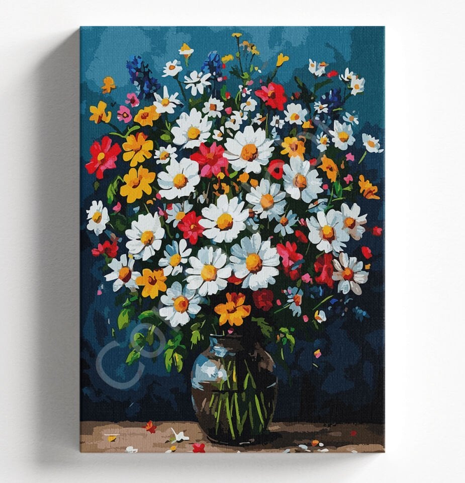 RENKLİ PAPATYA DEMETİ - SAYILARLA BOYAMA SETİ