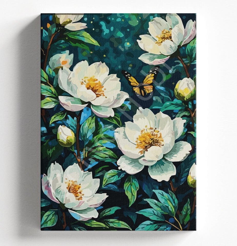 YEŞİL ÇİÇEKLER - SAYILARLA BOYAMA SETİ