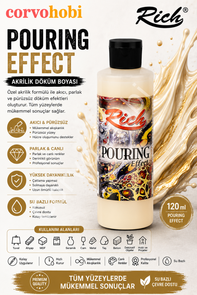 RİCH 120 CC POURİNGEFFECT AKRİLİK DÖKÜM MEDYUMU