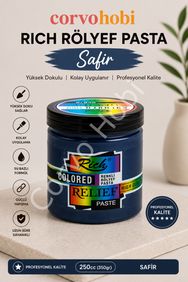 Rich Rölyef Pasta SAFİR 250 Cc 350 Gr