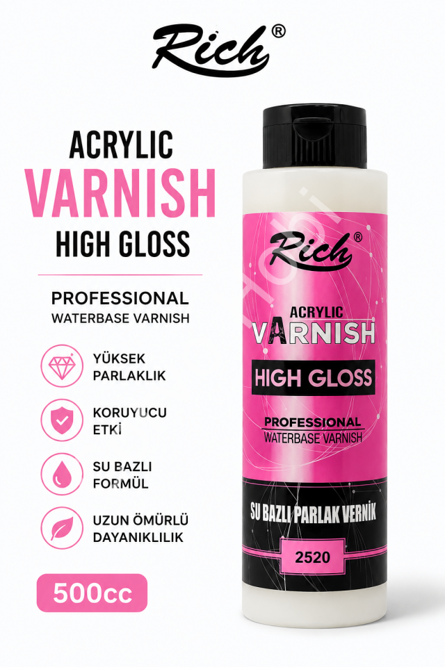 RİCH 500 CC SU BAZLI PARLAK VERNİK