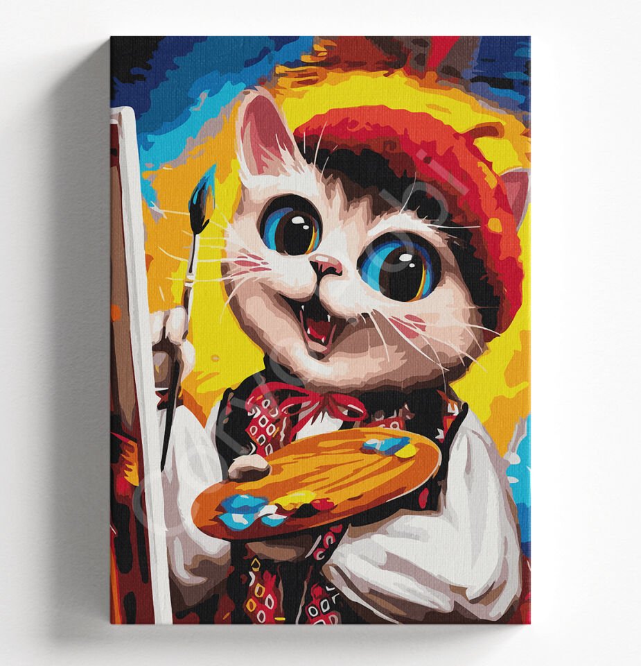 RESSAM KEDİ - SAYILARLA BOYAMA SETİ