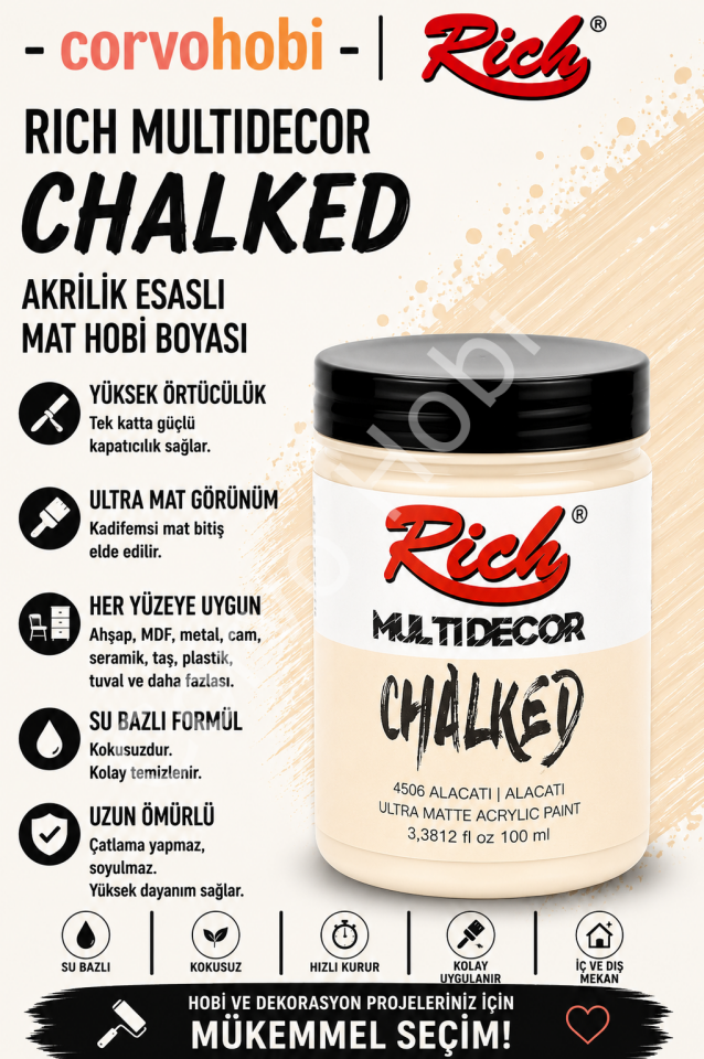 RİCH CHALKED MULTI SURFACE 100 ML ALAÇATI