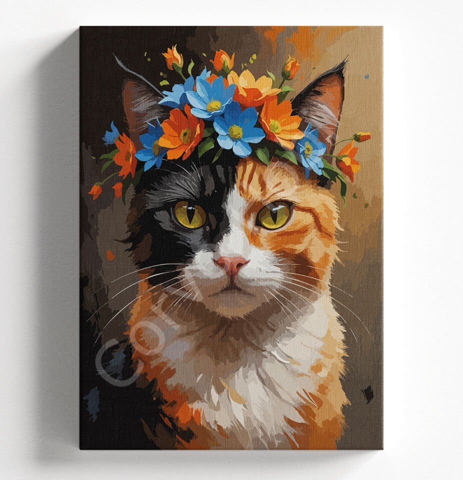 TAÇLI KEDİ - SAYILARLA BOYAMA SETİ