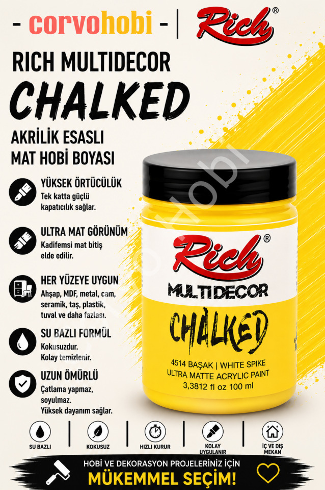 RİCH CHALKED MULTI SURFACE 100 ML BAŞAK