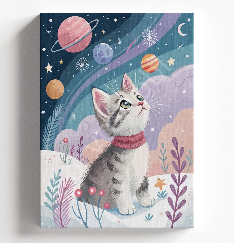 UZAY VE KEDİ - SAYILARLA BOYAMA SETİ