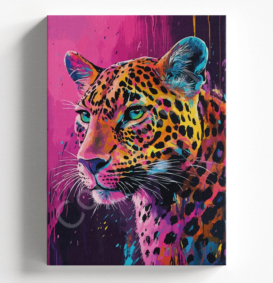 PİNK LEOPAR - SAYILARLA BOYAMA SETİ