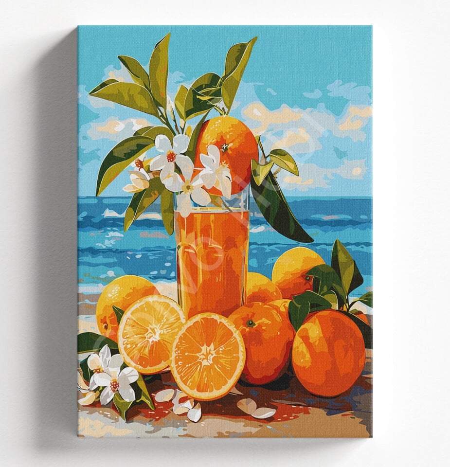 PORTAKAL SAHİL - SAYILARLA BOYAMA SETİ