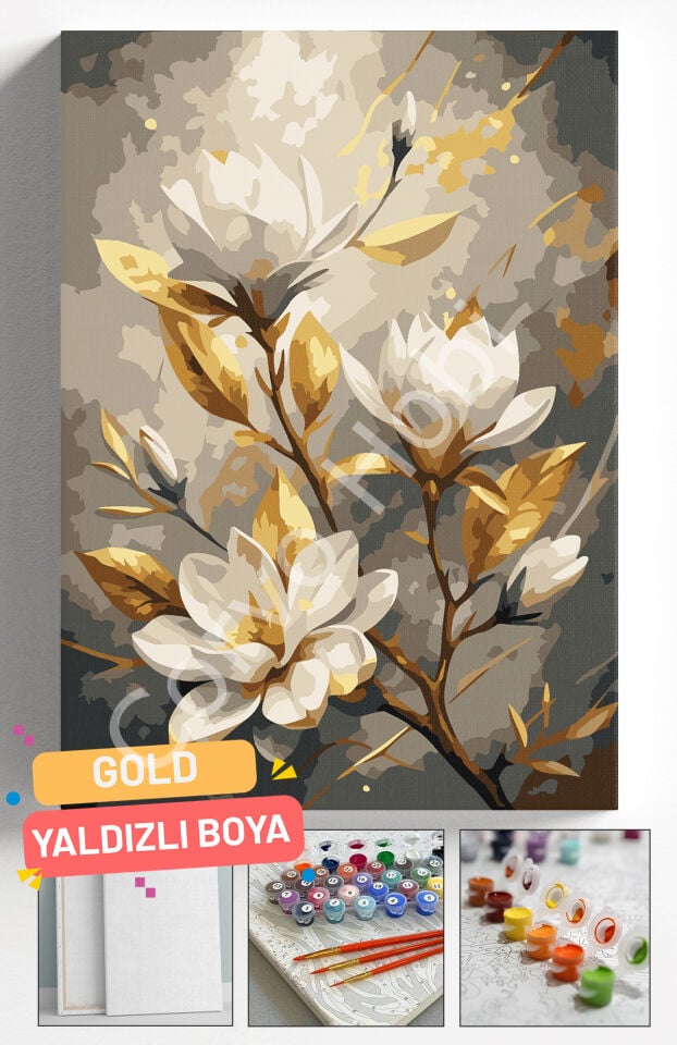 GOLD LİLYUMLAR - SAYILARLA BOYAMA SETİ