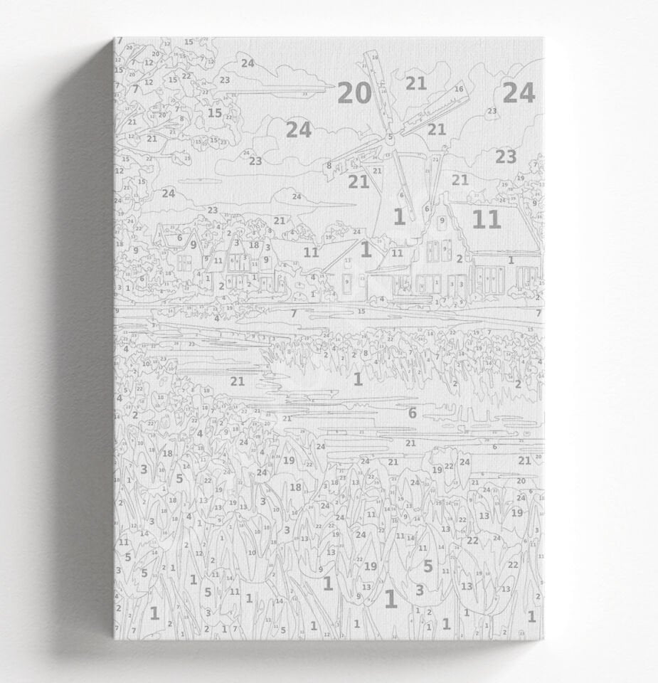 YEL DEĞİRMENİ LALELER - SAYILARLA BOYAMA SETİ