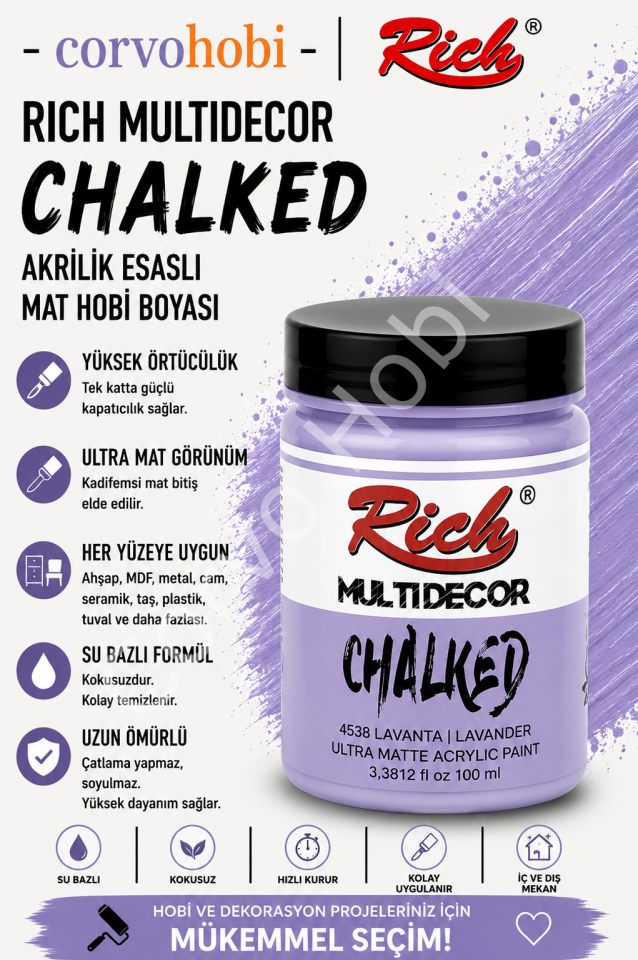 RİCH CHALKED MULTI SURFACE 100 ML LAVANTA