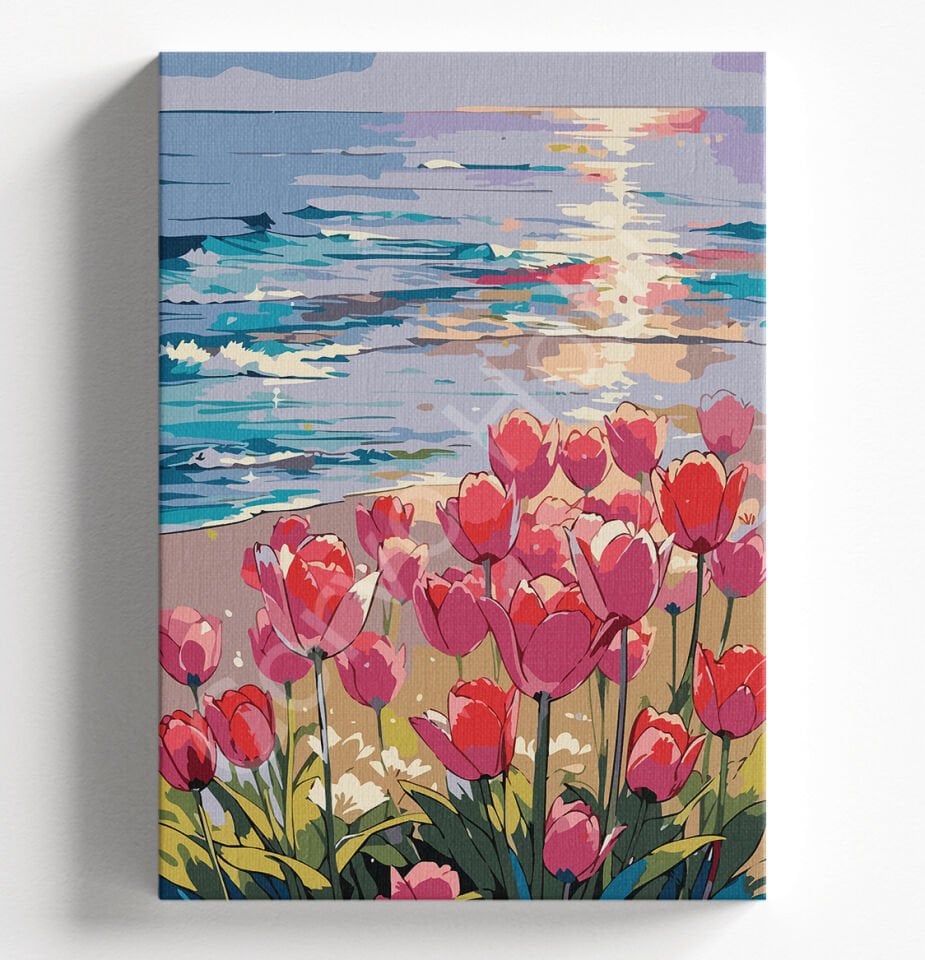 SAHİLDE LALELER - SAYILARLA BOYAMA SETİ