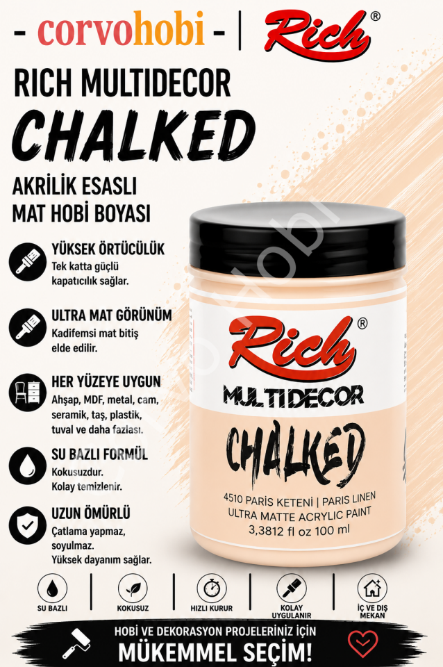 RİCH CHALKED MULTI SURFACE 100 ML PARİS KETENİ