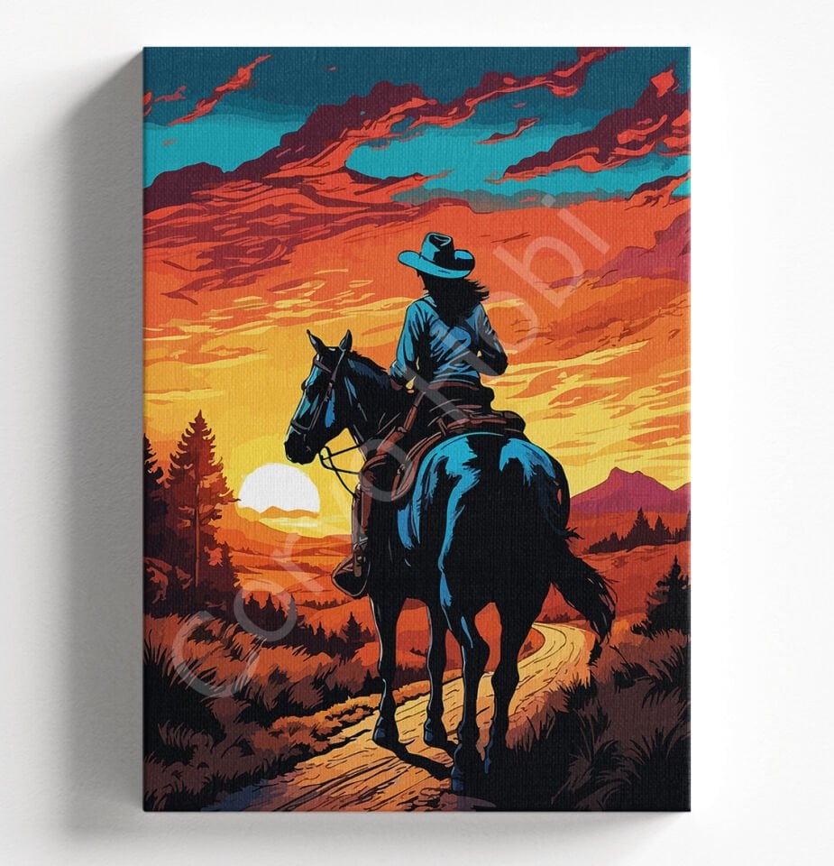 KOVBOY - SAYILARLA BOYAMA SETİ