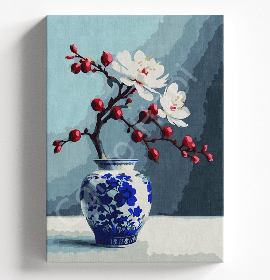 KİRAZ VAZO 1 - SAYILARLA BOYAMA SETİ