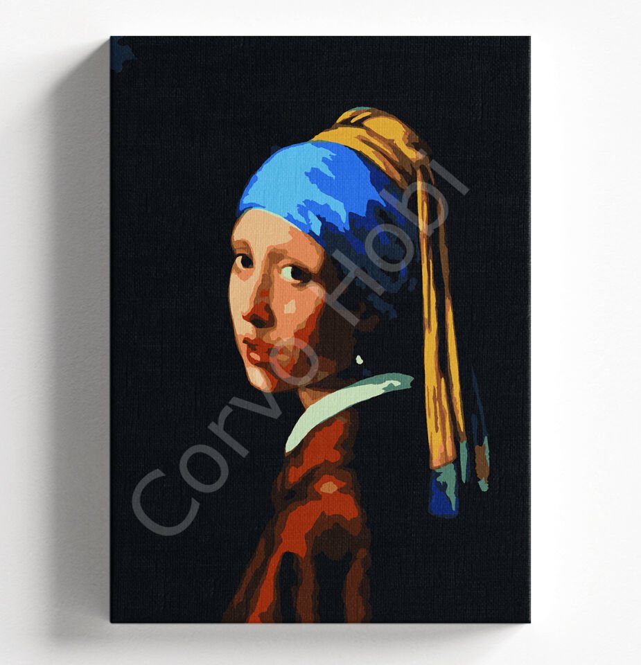 İNCİ KÜPELİ KIZ - SAYILARLA BOYAMA SETİ