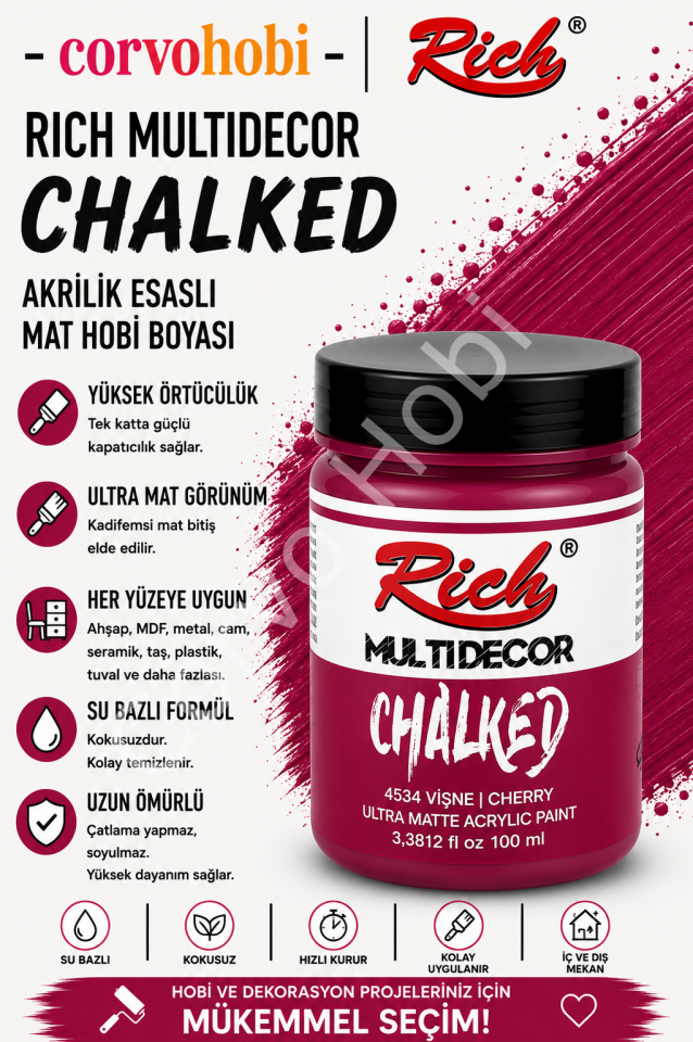 RİCH CHALKED MULTI SURFACE 100 ML VİŞNE