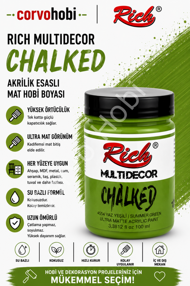 RİCH CHALKED MULTI SURFACE 100 ML YAZ YEŞİLİ