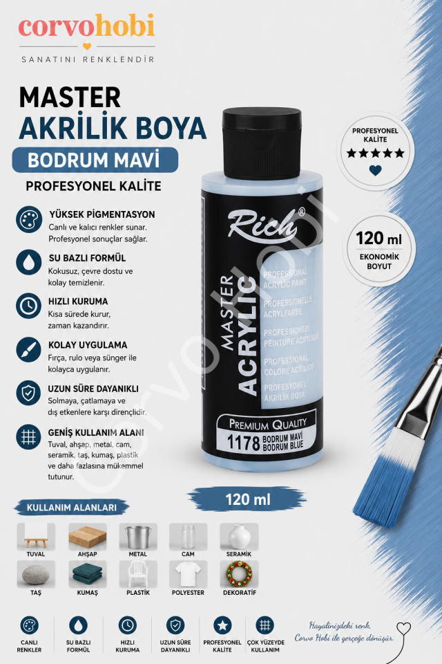 RİCH MASTER 120 CC BODRUM MAVİ