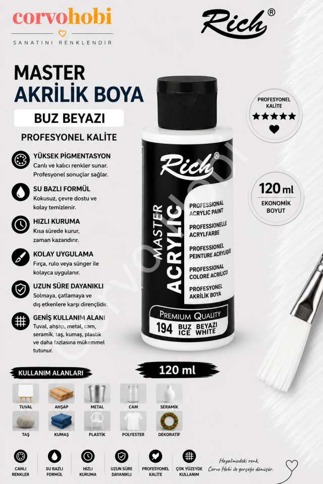 RİCH MASTER 120 CC BUZ BEYAZI