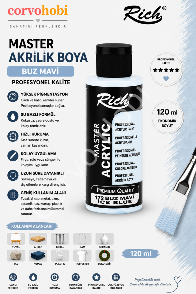 RİCH MASTER 120 CC BUZ MAVİ