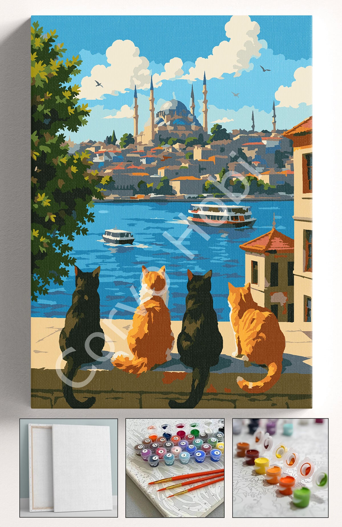 İSTANBUL KEDİLER - SAYILARLA BOYAMA SETİ
