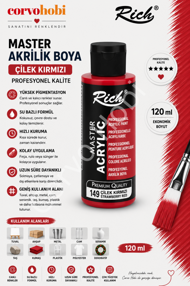RİCH MASTER 120 CC ÇİLEK KIRMIZI