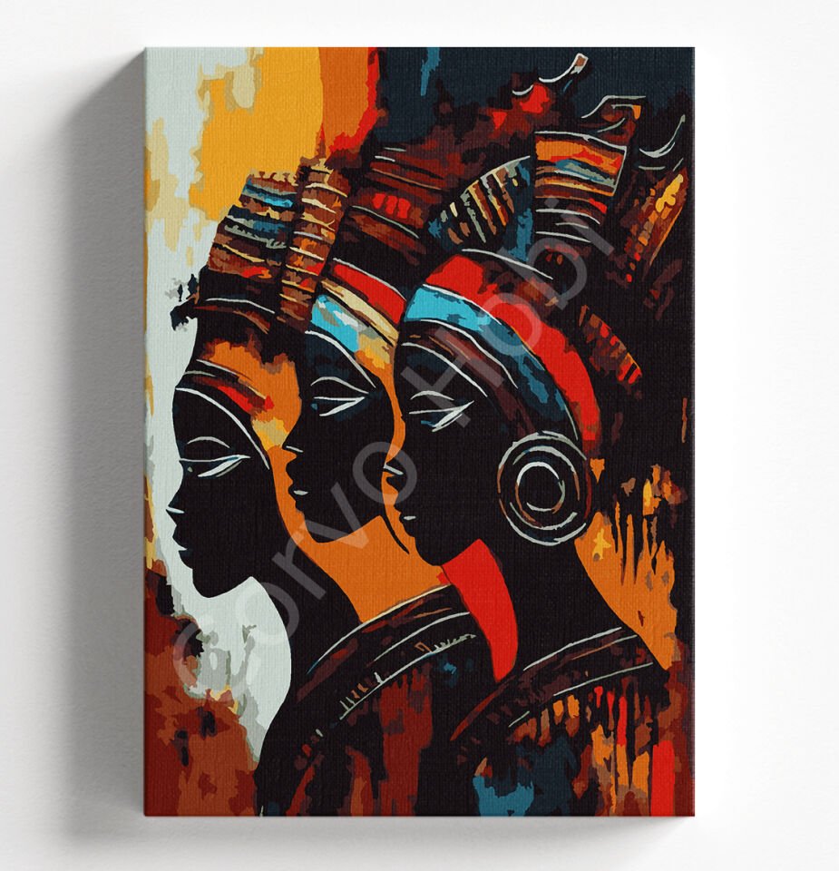 SİYAHİ KADIN - SAYILARLA BOYAMA SETİ